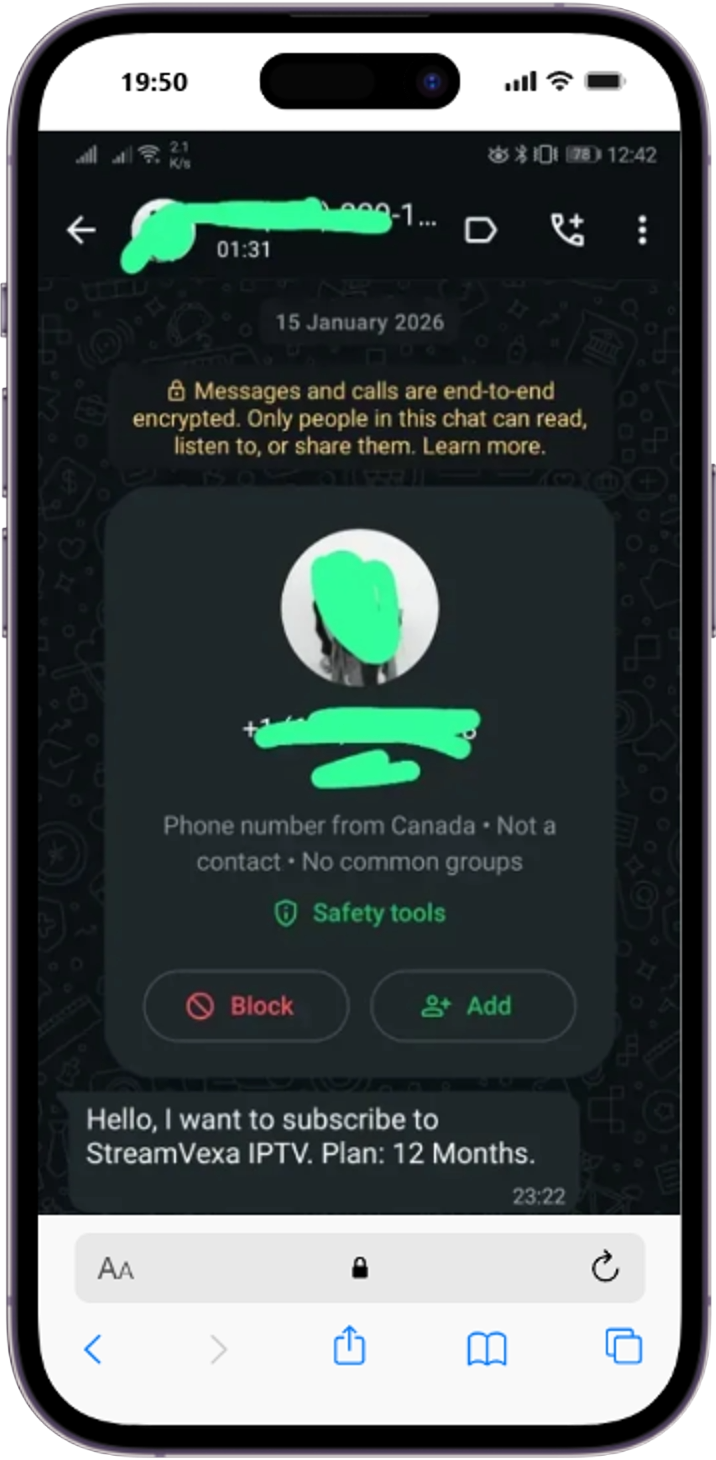 StreamB4 Choose Your Plan on iPhone